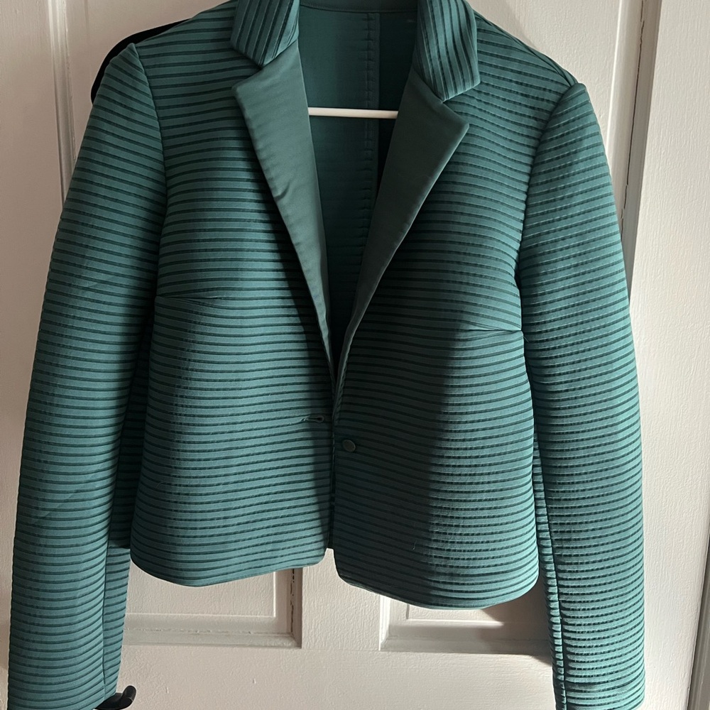 Striped Green Women's Jacket